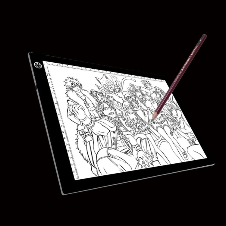 A4 Size 5W 5V LED Three Level of Brightness Dimmable Acrylic Copy Boards for Anime Sketch Drawing Sketchpad, with USB Cable & Plug, Size：240x360x5mm Default Title