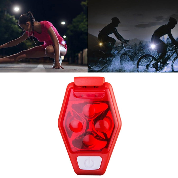 Multifunctional Outdoor Bicycling Running Warning Light Bicycle Taillight LED Back Clip Light, LED Back Clip Light(Red) LED Back Clip Light(Red) Red