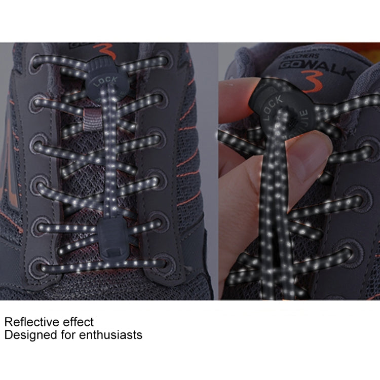 AONIJIE Unisex Adjustable Elastic Reflective Sports Lace Quick Lock Shoelace – Durable Build, Easy to Use