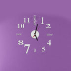 Lovelife WC37130 Acrylic English Digital DIY Stereo Wall Clock Wall Stick Clock White