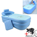 YT-038 Collapsible Sponge Bottom Inflatable Warm Bath Adult Bath Baby Swimming Pool with Charging Pump, Swimming Pool Swimming Pool