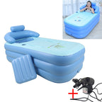 YT-038 Collapsible Sponge Bottom Inflatable Warm Bath Adult Bath Baby Swimming Pool with Charging Pump, Swimming Pool Swimming Pool
