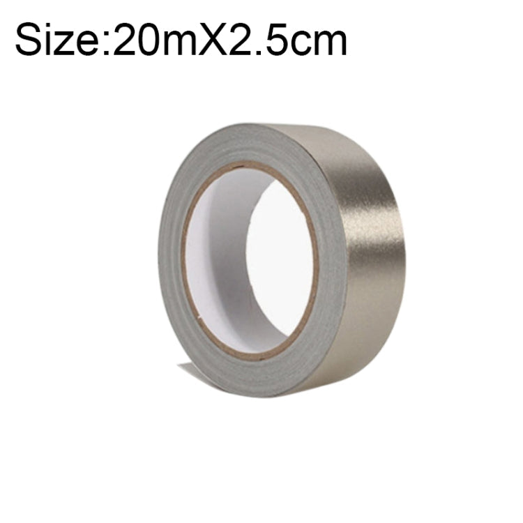 Plain Weave Double-sided Conductive Cloth Adhesive Cloth Single Sided Adhesive EMI Shielding Button Repairs, Size: 20m x 2.5cm, Size: 20m x 2.5cm Size: 20m x 2.5cm