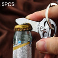 5 PCS Multi-function Skull Bottle Opener Key Chain Car Key Pendant, Size: 6.8x2.8cm, Skull shape Skull shape