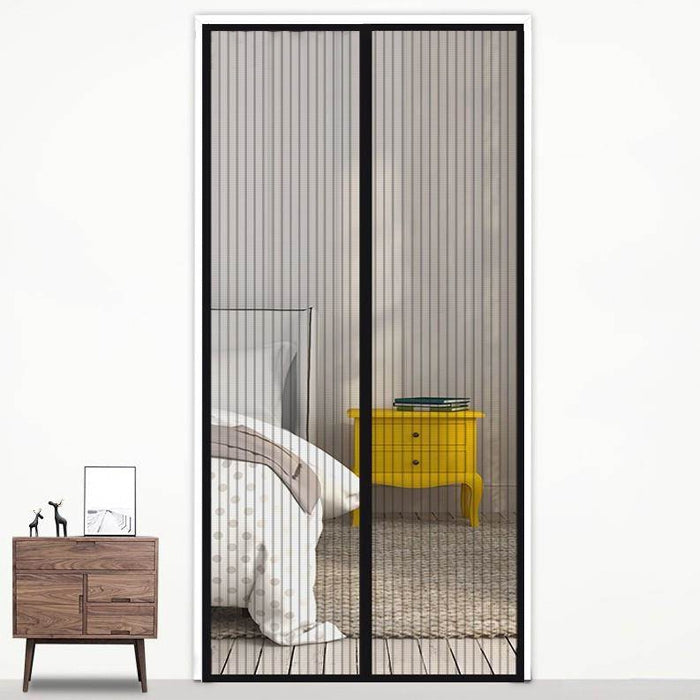 Magnetic Door Curtain Mosquito-proof Screen Door Curtain, Size:210x100cm, Size:210x100cm(White), Size:210x100cm(Black), Size:210x100cm(Coffee), Size:210x100cm(Beige) – Magnetic Size:210x100cm(Black) Black