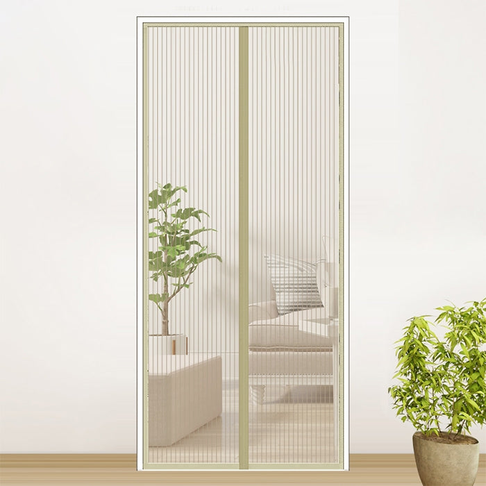Magnetic Door Curtain Mosquito-proof Screen Door Curtain, Size:210x100cm, Size:210x100cm(White), Size:210x100cm(Black), Size:210x100cm(Coffee), Size:210x100cm(Beige) – Magnetic Size:210x100cm(Beige) Beige