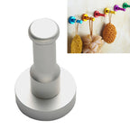 Color Personality Space Aluminum Round Hook Single Hook Kitchen Color Clothes Hook No Rust Silver