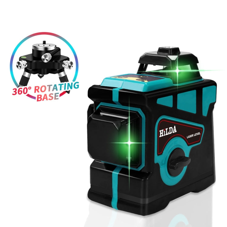 Hilda LS055 Laser Level 12 Lines 3D Self-leveling 360 Cross Horizontal Vertical Level Green Beam Default Title