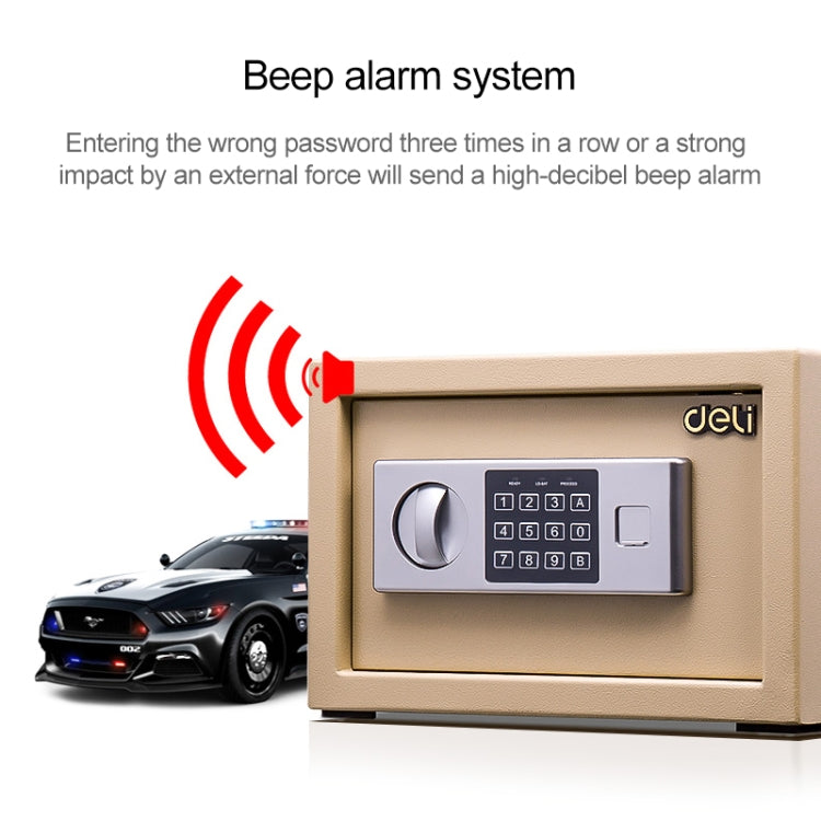 Deli Home Office Hotel Mini Electronic Security Lock Box Wall Cabinet Safety Box