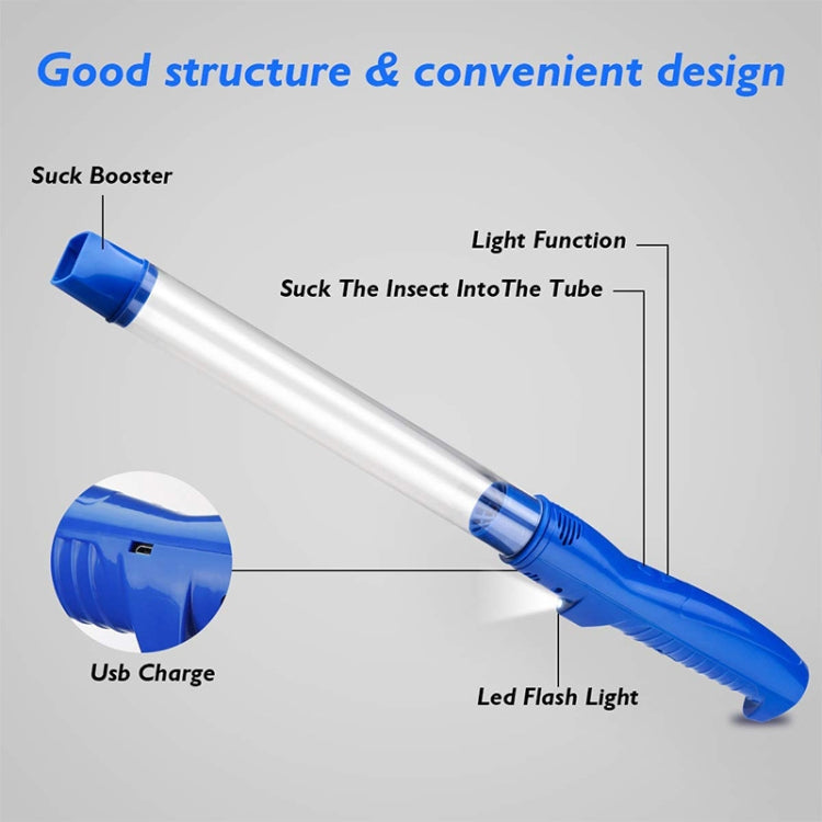 SK818 USB Charging Insects Bugs Suction Traps Electric Pest Spider Catcher with LED Light, SK818 Blue