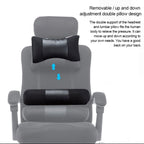 RC-10-1 Computer Chair Office Chair Home Esports Net Cloth Lifted Rotated Footrest Reclining Chair with Steel Feet, With Steel Feet/Footrest – Durable Build, Easy to Use