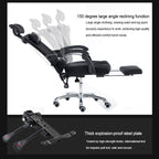 RC-10-1 Computer Chair Office Chair Home Esports Net Cloth Lifted Rotated Footrest Reclining Chair with Steel Feet, With Steel Feet/Footrest – Durable Build, Easy to Use
