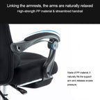 RC-10-1 Computer Chair Office Chair Home Esports Net Cloth Lifted Rotated Footrest Reclining Chair with Steel Feet, With Steel Feet/Footrest – Durable Build, Easy to Use