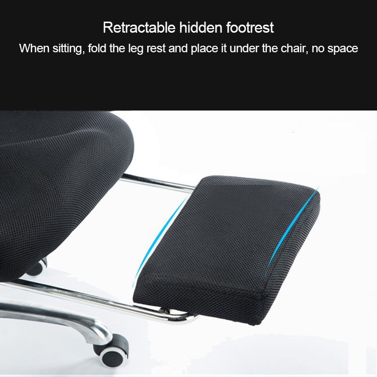 RC-10-1 Computer Chair Office Chair Home Esports Net Cloth Lifted Rotated Footrest Reclining Chair with Steel Feet, With Steel Feet/Footrest – Durable Build, Easy to Use