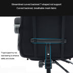 RC-10-1 Computer Chair Office Chair Home Esports Net Cloth Lifted Rotated Footrest Reclining Chair with Steel Feet, With Steel Feet/Footrest – Durable Build, Easy to Use