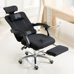 RC-10-1 Computer Chair Office Chair Home Esports Net Cloth Lifted Rotated Footrest Reclining Chair with Aluminum Alloy Feet, With Aluminum Alloy Feet/Footrest With Aluminum Alloy Feet Footrest