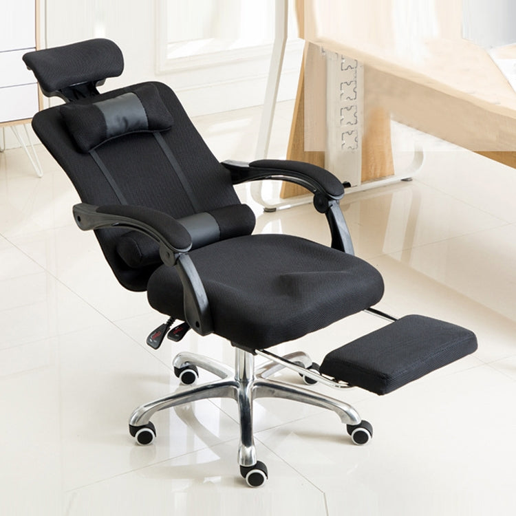 RC-10-1 Computer Chair Office Chair Home Esports Net Cloth Lifted Rotated Footrest Reclining Chair with Aluminum Alloy Feet, With Aluminum Alloy Feet/Footrest With Aluminum Alloy Feet Footrest