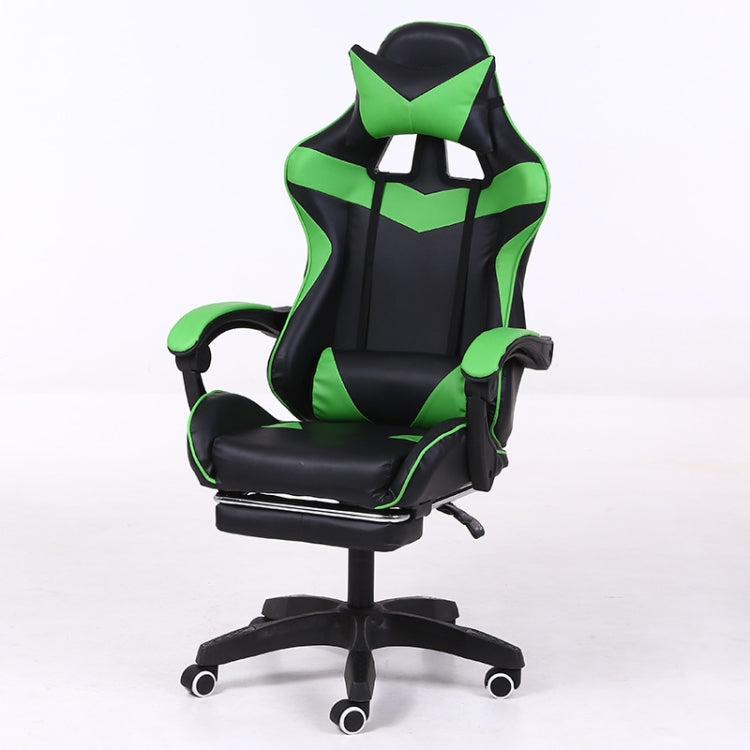 Computer Office Chair Home Gaming Chair Lifted Rotating Lounge Chair with Footrest / Nylon Feet, With Footrest / Nylon Feet (Green), With Footrest / Nylon Feet (Gold), With Footrest / Nylon Feet (Blue) With Footrest Nylon Feet (Green) Green