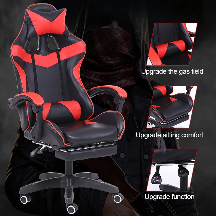 Computer Office Chair Home Gaming Chair Lifted Rotating Lounge Chair with Footrest / Nylon Feet, With Footrest / Nylon Feet (Green), With Footrest / Nylon Feet (Gold), With Footrest / Nylon Feet (Blue)