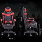 Computer Office Chair Home Gaming Chair Lifted Rotating Lounge Chair with Footrest / Nylon Feet, With Footrest / Nylon Feet (Green), With Footrest / Nylon Feet (Gold), With Footrest / Nylon Feet (Blue)