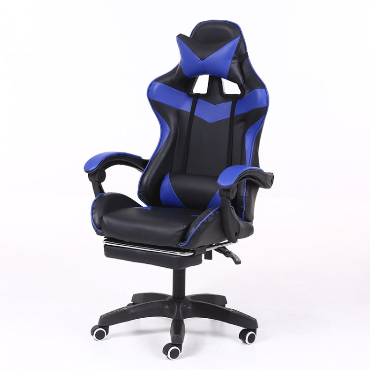Computer Office Chair Home Gaming Chair Lifted Rotating Lounge Chair with Footrest / Nylon Feet, With Footrest / Nylon Feet (Green), With Footrest / Nylon Feet (Gold), With Footrest / Nylon Feet (Blue) – Durable Build, Easy to Use With Footrest Nylon Feet (Blue) Blue