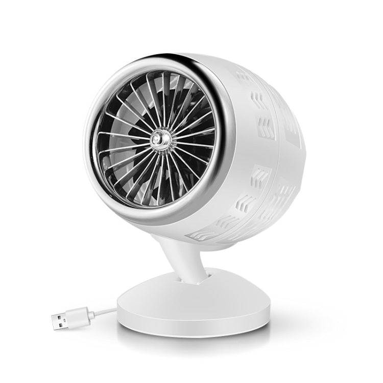 Portable Adjustable Mini USB Charging Air Convection Cycle Desktop Electric Fan Air Cooler, Support 2 Speed Control – Touch Control Silver