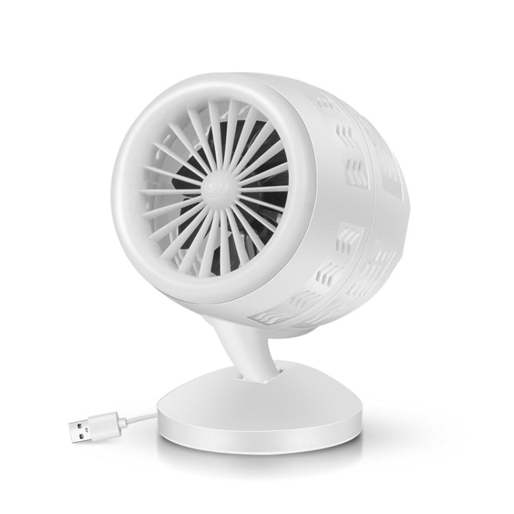 Portable Adjustable Mini USB Charging Air Convection Cycle Desktop Electric Fan Air Cooler, Support 2 Speed Control – Touch Control White
