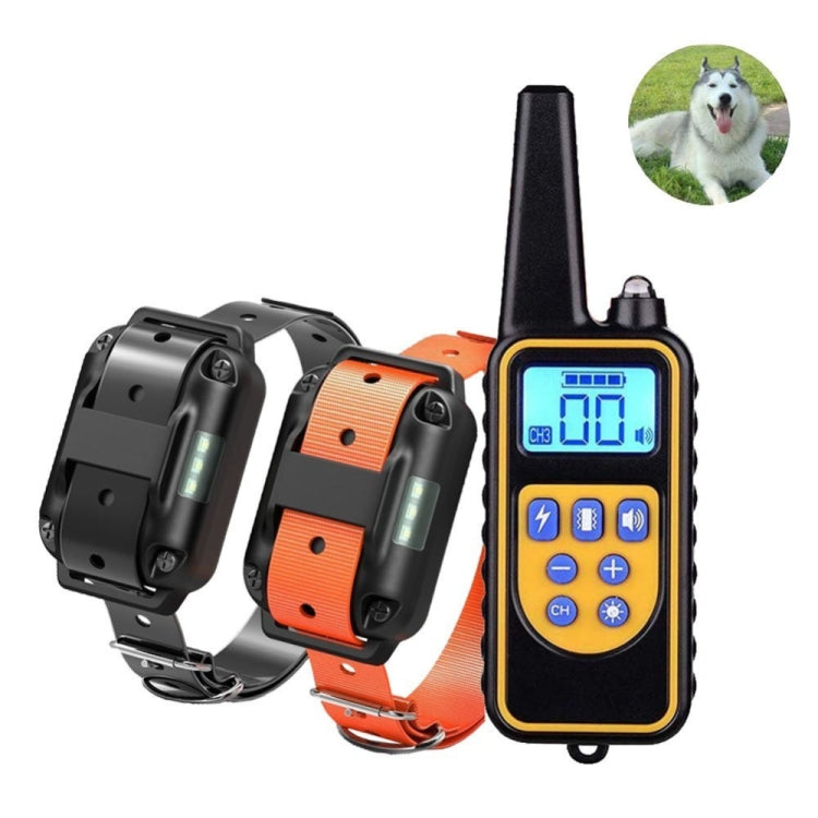 880-2 800 Yards Rechargeable Remote Control Collar Dog Training Device Anti Barking Device, 880-2 Black Black, 880-2 Black+Orange – Durable Build, Easy to Use 880-2 Black+Orange Black+Orange