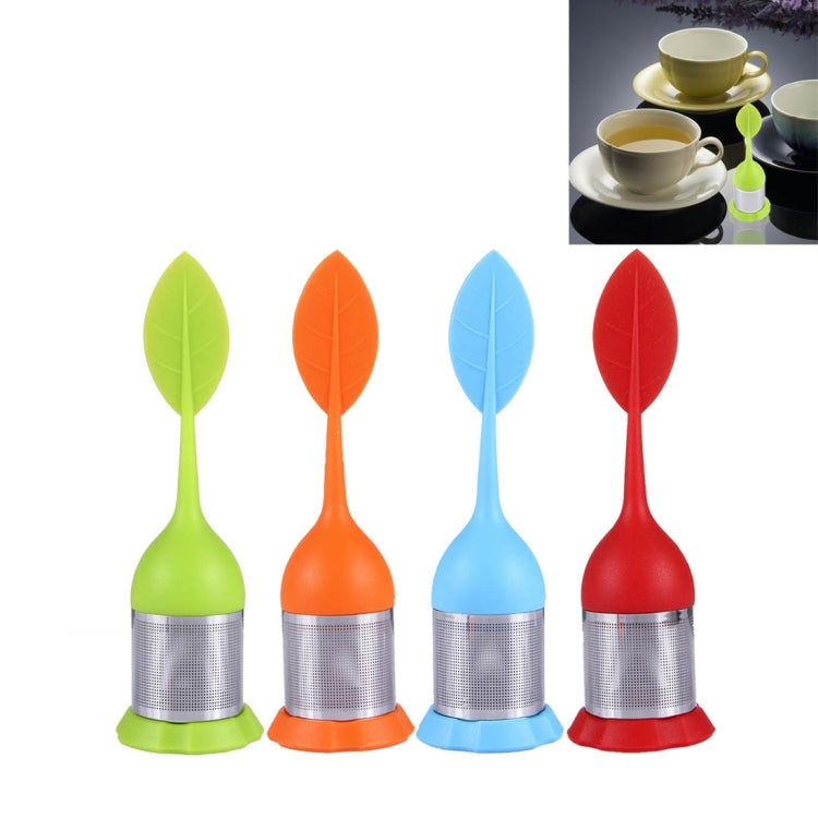 Food Grade Leaf Silicone Make Tea Bag Stainless Steel Tea Strainers, Random Color Delivery, Leaf Shape Leaf Shape