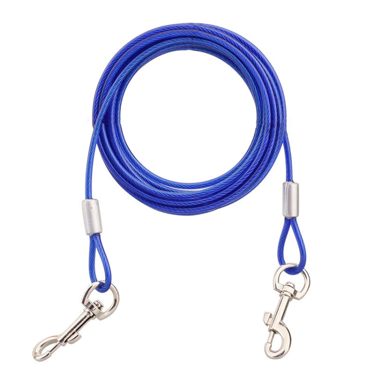 Double-end Steel Wire Rope Pet Dogs 2 in 1 Traction Rope Pet Walking Leads With Handle, Length: 5m,Random Color Delivery, Length: 5m – Durable Build, Easy to Use Length: 5m