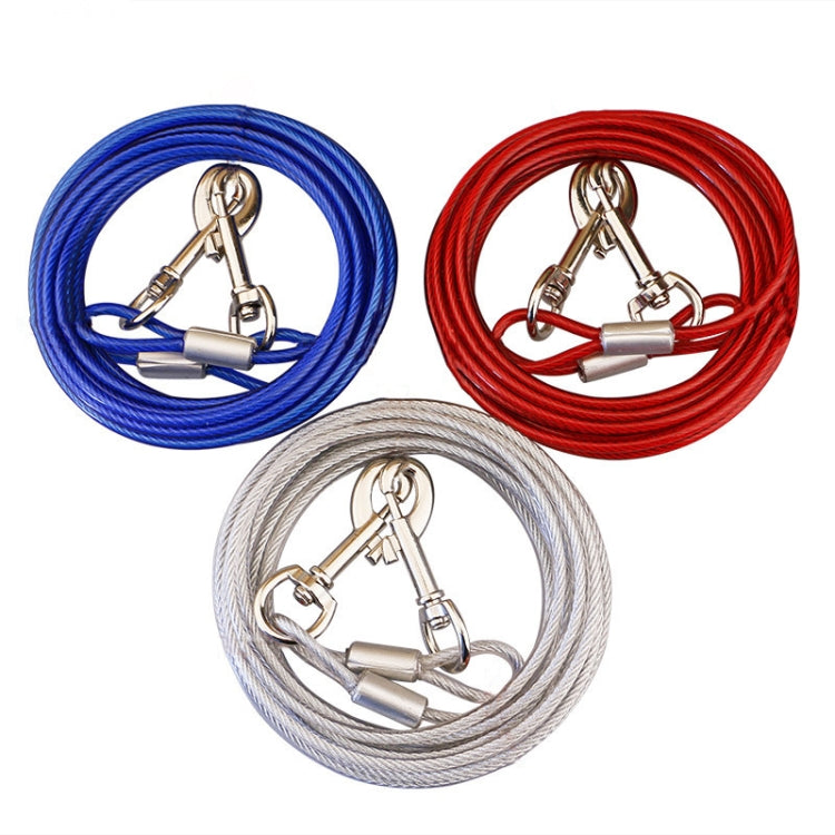 Double-end Steel Wire Rope Pet Dogs 2 in 1 Traction Rope Pet Walking Leads With Handle, Length: 5m,Random Color Delivery, Length: 5m – Durable Build, Easy to Use