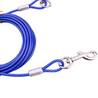 Double-end Steel Wire Rope Pet Dogs 2 in 1 Traction Rope Pet Walking Leads With Handle, Length: 5m,Random Color Delivery, Length: 5m – Durable Build, Easy to Use
