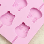 12-Capacity DIY Silicone Chocolate Molds(Lollipop Shape), Cow Shape, Lollipop Shape