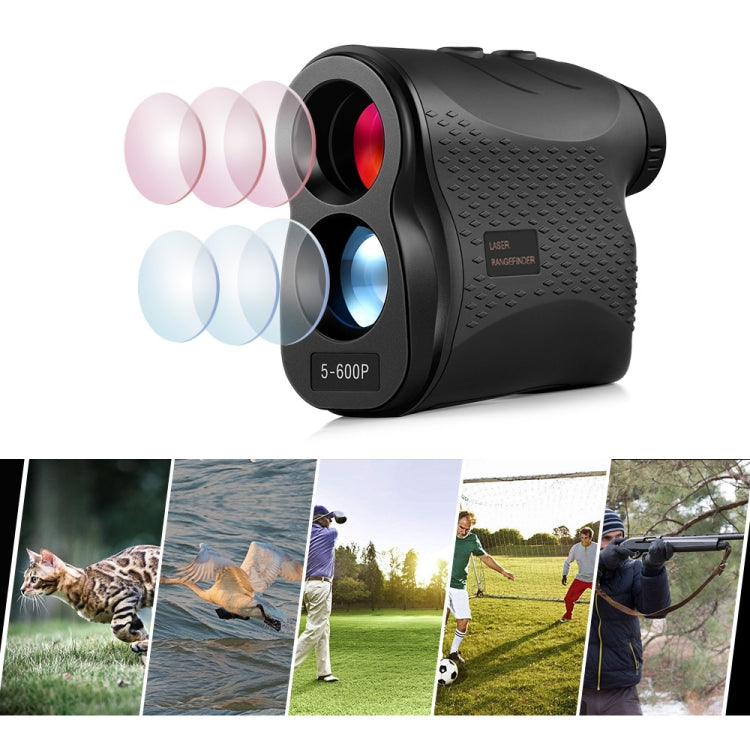 5-600P Handheld Golf Laser Distance Measuring Instrument Telescope Range Finder Distance Measurer, 600m, 5-600m 5-600m