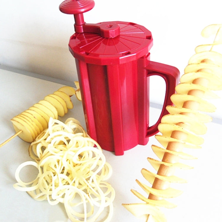 528-6 Popular Tornado Potato Slicer Manual Twist Spiral Potato Cutter Whirlwind Potatoes Machine Potato Vegetables Tools, Semi-automatic stretching Semi-automatic stretching