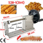 528-1 Manual Twisted Potato Cutter,Potato Chips Slicer,High Quality French Fry Cutter, Manual stretching – Non-slip