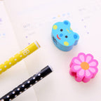 10pcs Cartoon Animals Wooden HB Pencils with Eraser for Kids