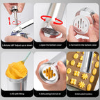 Multifunctional Household Cookie Biscuit Machine Tool Mold Decorating Mounted DIY Baking with 20 Moulds & 4 Nozzles, Multi-function silver