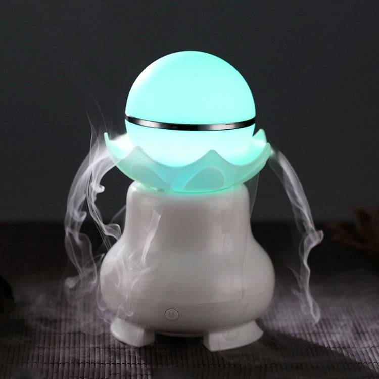 4W USB Charging Night Luminescent Pearl Ultrasonic Aromatherapy Humidifier with LED Colorful Light for Home / Office, Water Tank Capacity: 95ml, DC 5V – Durable Build, Easy to Use Ivory White
