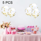 5 PCS 12 inch Transparent Gold Sequins Confetti Balloons, Holiday Party Wedding Decoration Confetti Balloons, Random Style Delivery, 12 inch Sequins Confetti Balloons 12 inch Sequins Confetti Balloons