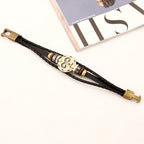 2 PCS Couple Lovers Jewelry Leather Braided Constellation Detail Hand Chain Bracelet, Size: 21*1.2cm, HC3505A, HC3505B, HC3505C, HC3505D, HC3505E, HC3505F, HC3505G, HC3505H, HC3505J, HC3505K, HC3505L, HC3505M