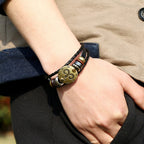 2 PCS Couple Lovers Jewelry Leather Braided Constellation Detail Hand Chain Bracelet, Size: 21*1.2cm, HC3505A, HC3505B, HC3505C, HC3505D, HC3505E, HC3505F, HC3505G, HC3505H, HC3505J, HC3505K, HC3505L, HC3505M