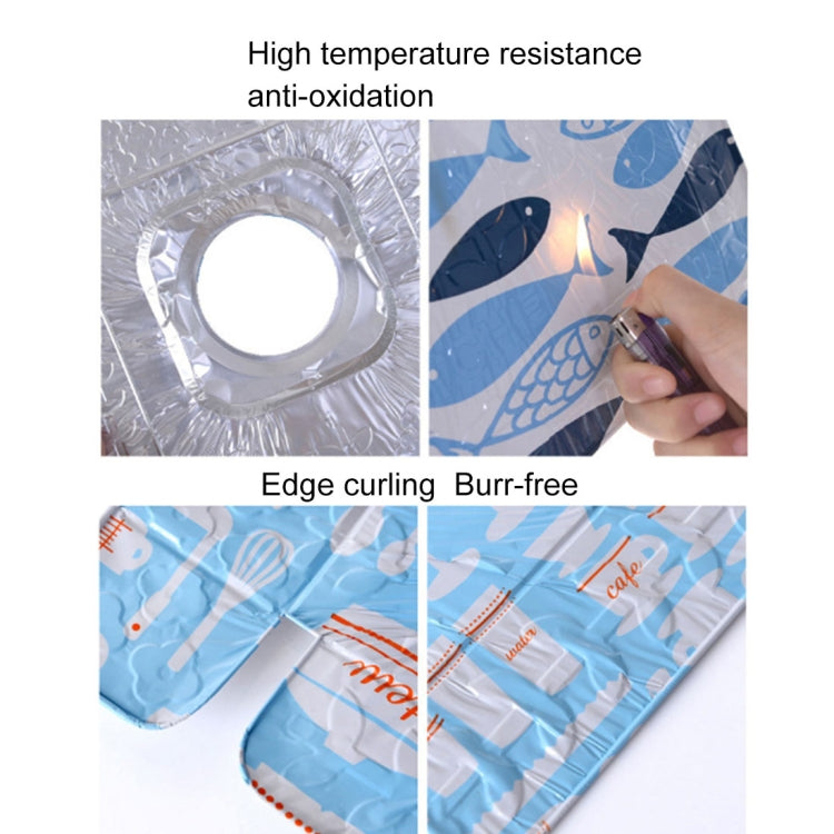 2 PCS Gas Stove Protectors Tableware Print Foil Heat-resistant Anti-Fouling Liner Cleaning Kitchen Tools Mat, HC3595A, HC3595B, HC3595C – Durable Build, Easy to Use