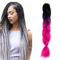Fashion Color Gradient Individual Braid Wigs Chemical Fiber Big Braids, Length: 60cm(18Navy Blue+Sky Blue), 01, 02, 03, 06, 08, 15, 16, 17, 18, 26, 27, 28, 29, 54, 59 01 HC3612A