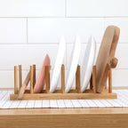 Solid Wood Dish Drip Rack Plate Holder, Size: 30x12x10cm, 6 Grid 6 Grid