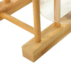 Solid Wood Dish Drip Rack Plate Holder, Size: 30x12x10cm, 6 Grid