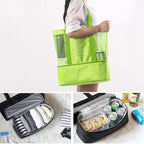 Portable Double Layer Mesh Sport Duffel Beach Picnic Shoulder Storage Bag Handbag, Double Layer Handbag(Green), Double Layer Handbag(Blue) – Durable Build, Easy to Use Double Layer Handbag(Green) Green