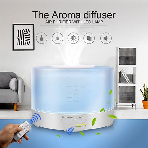 T700 Remote Control Clear White Air Humidifier Automatic Alcohol Sprayer Essential Oil Diffuser Ultrasonic Mist Maker Ultrasonic Aroma Diffuser Atomizer Color LED, Capacity: 700ml, DC 24V, US Plug, Clear White (700ml), Wood Pattern (700ml) – TPU