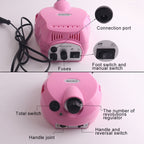 Nail 10W 220V Electric Power Grinding Machine 25000 Turn, EU Plug