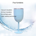 New Fashion Stainless Steel Vacuum Cup Red Wine Cocktail Goblet Creative Gift